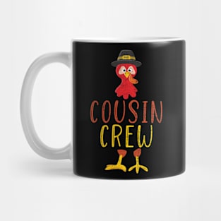 Thanksgiving cousin crew with cool turkey for family holiday Mug